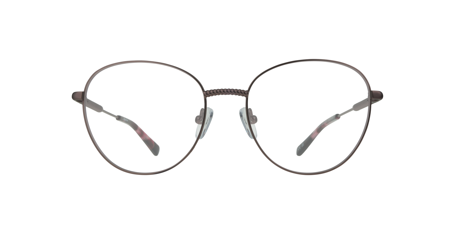 Jane Matte Dark Grey MetalEyeglass Frames for Glasses Direct, Front View