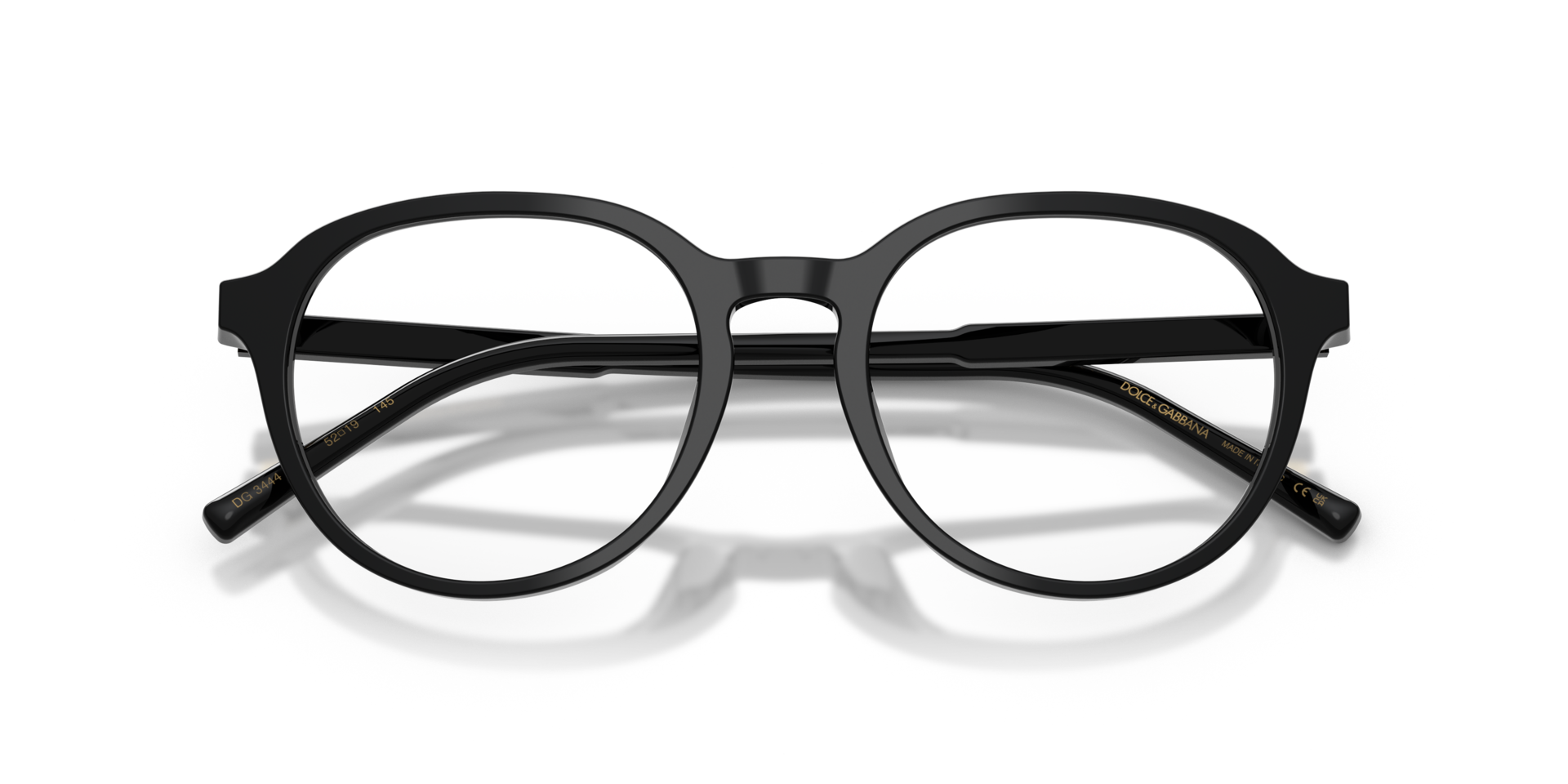 DG3444 Black AcetateEyeglass Frames for Glasses Direct, Closed View