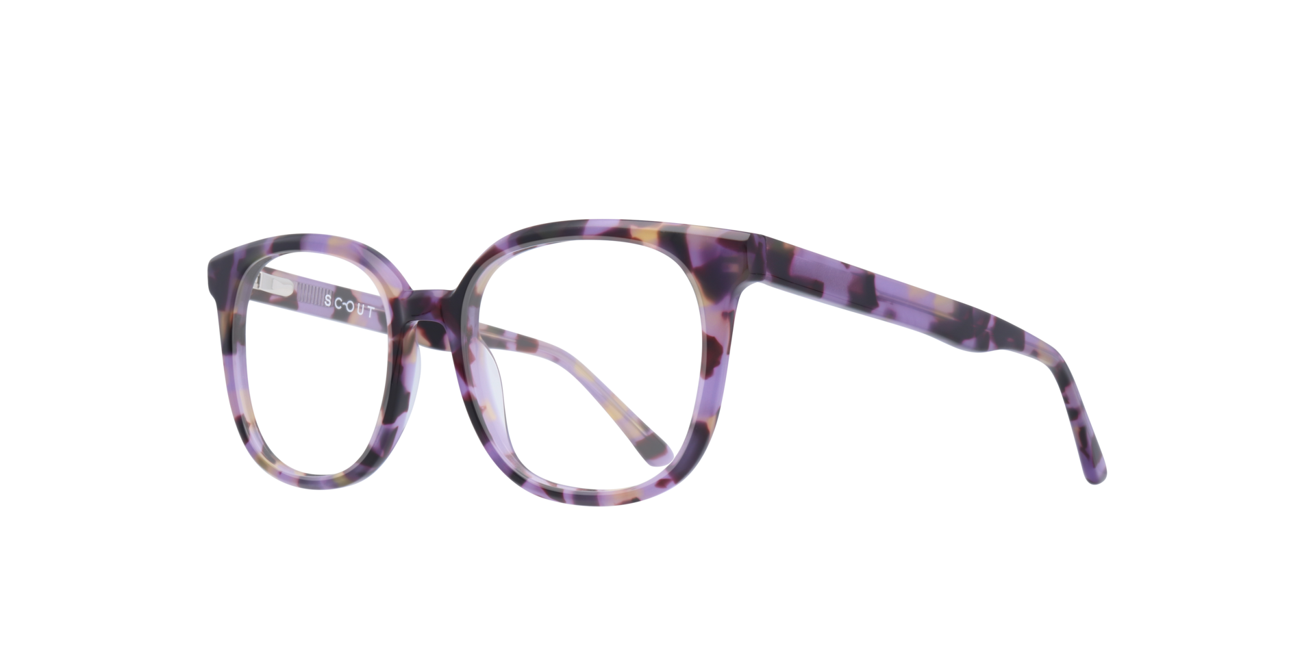 Freddie Mauve Havana AcetateEyeglass Frames for Glasses Direct, Angle View