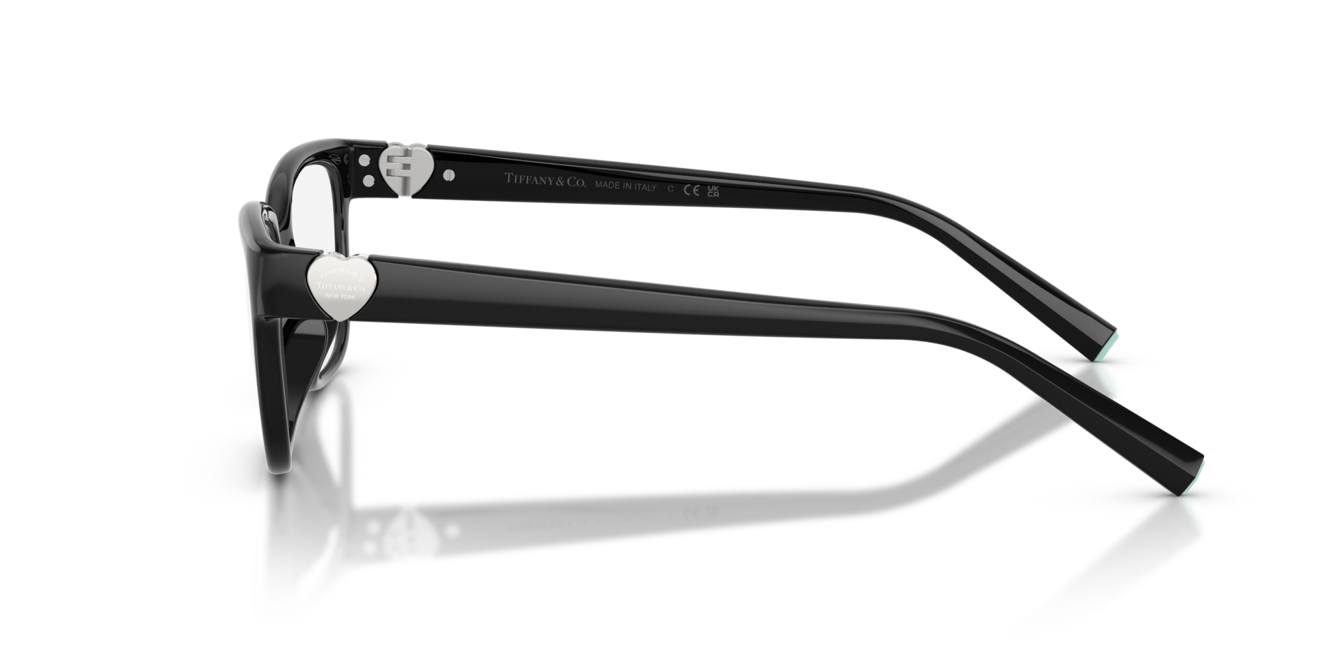 TF2286D Black PlasticEyeglass Frames for Glasses Direct, Side View