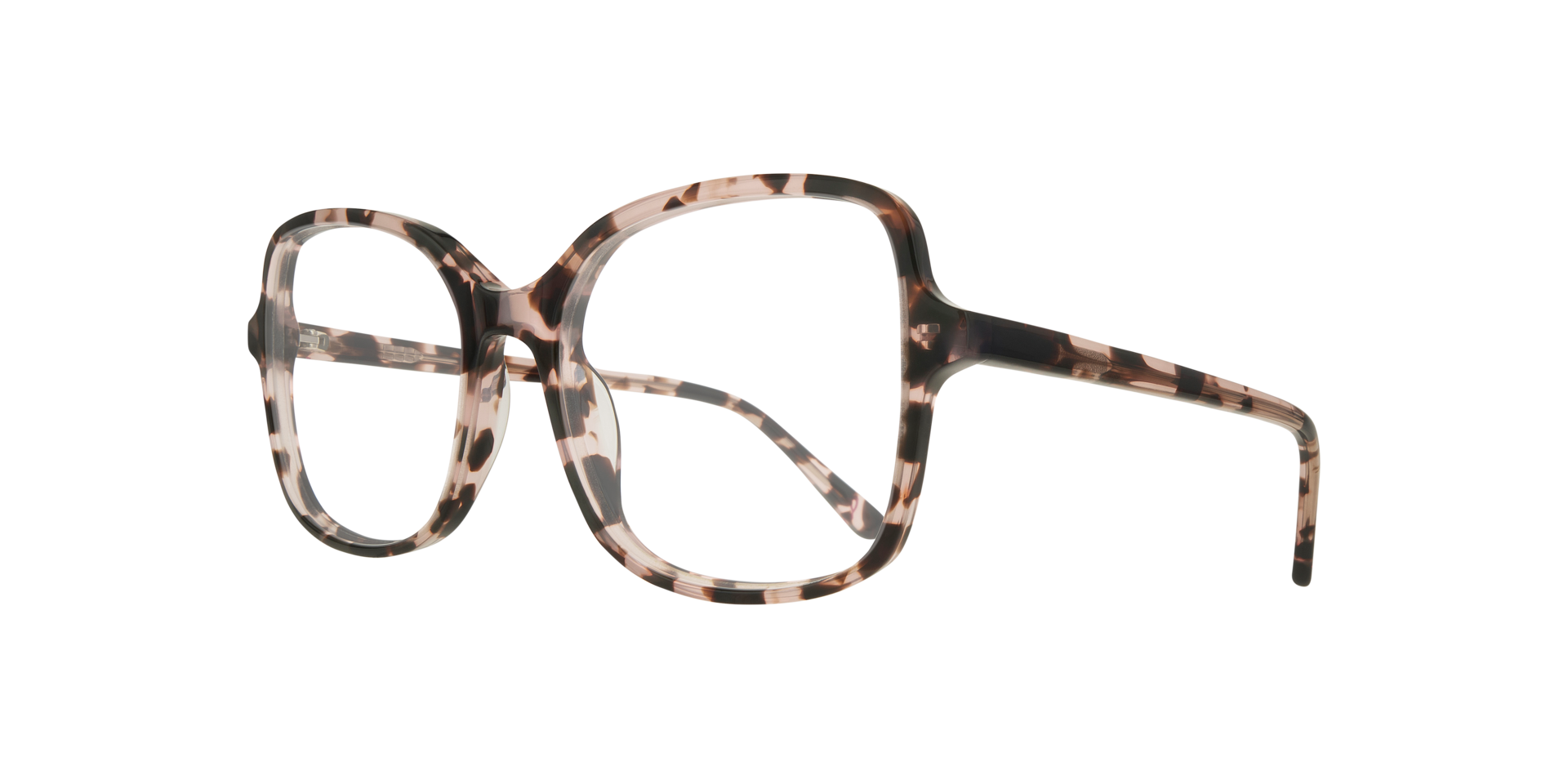 Lucy Havana & Pink AcetateEyeglass Frames for Glasses Direct, Angle View