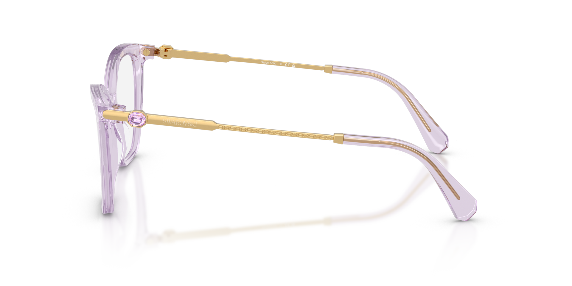 SK2051 Transparent Lilac AcetateEyeglass Frames for Glasses Direct, Side View