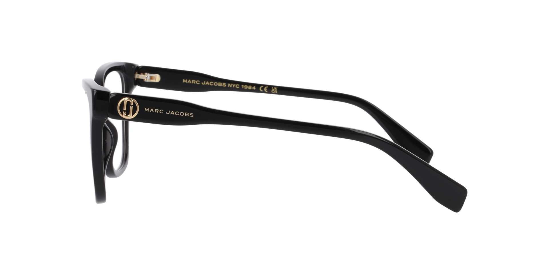 Marc 816 Black AcetateEyeglass Frames for Glasses Direct, Side View
