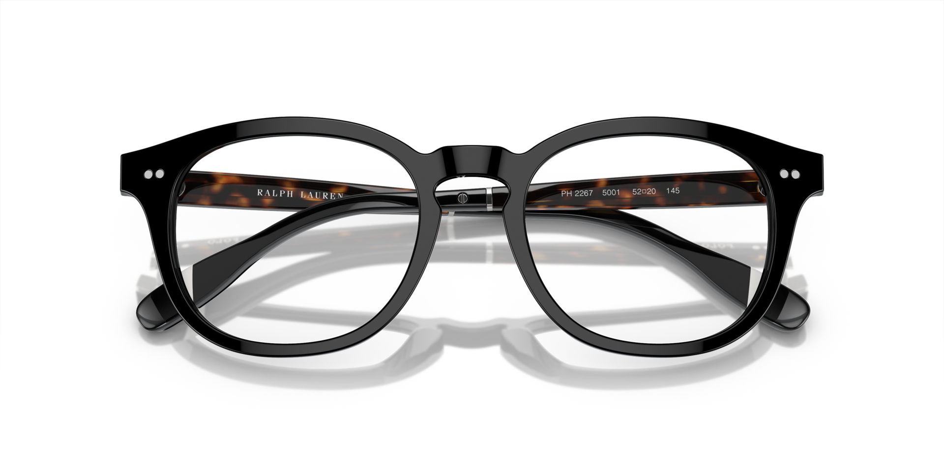 PH2267 Shiny Black AcetateEyeglass Frames for Glasses Direct, Closed View