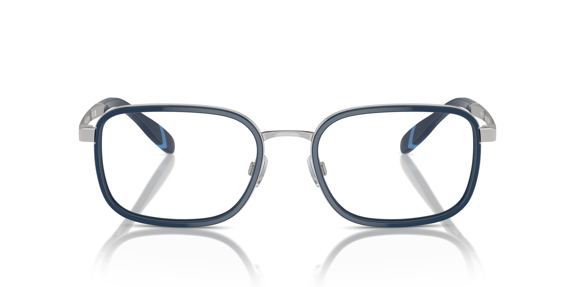 PH1225 Navy Blue & Silver MetalEyeglass Frames for Glasses Direct, Front View