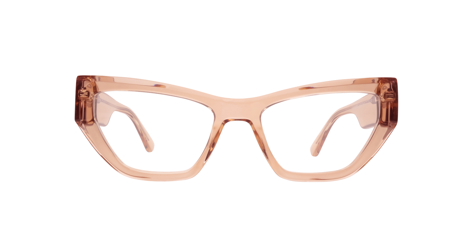 Harmony Crystal Peach AcetateEyeglass Frames for Glasses Direct, Front View