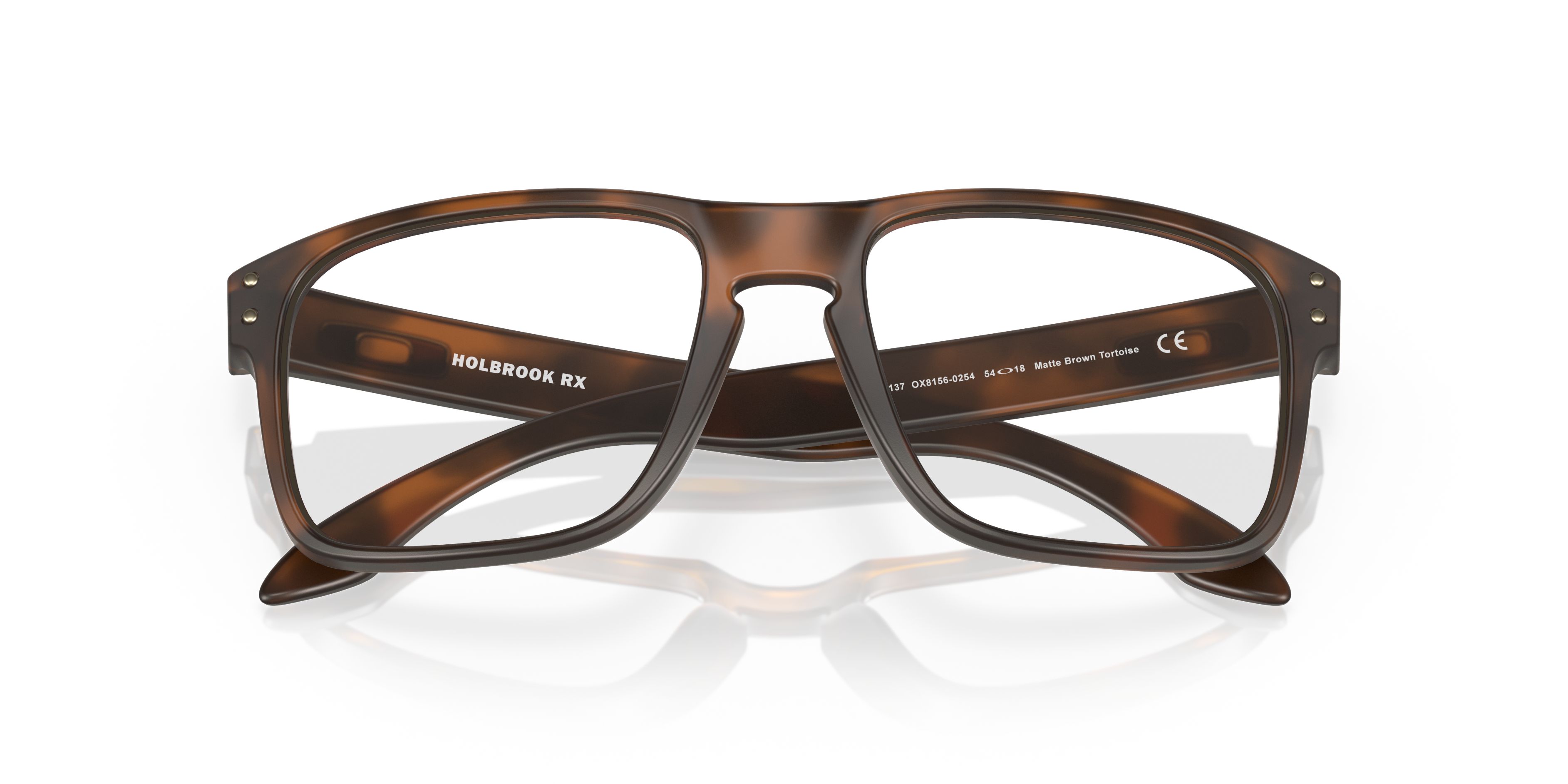 Holbrook™ Matte Brown Tortoise PlasticEyeglass Frames for Glasses Direct, Closed View