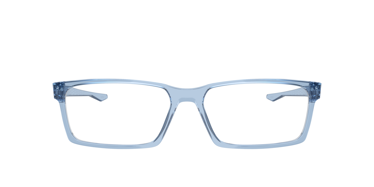 Transparent Blue rectangle Plastic eyeglasses Online - Full Rim - Overhead