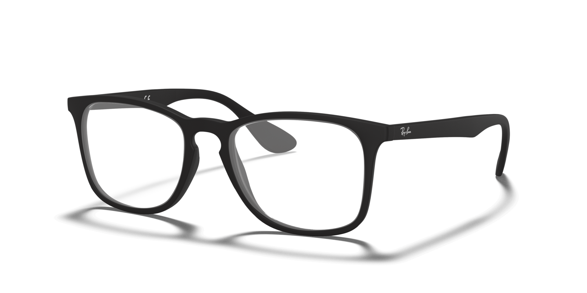 RB7074 Rubber Black PlasticEyeglass Frames for Glasses Direct, Angle View