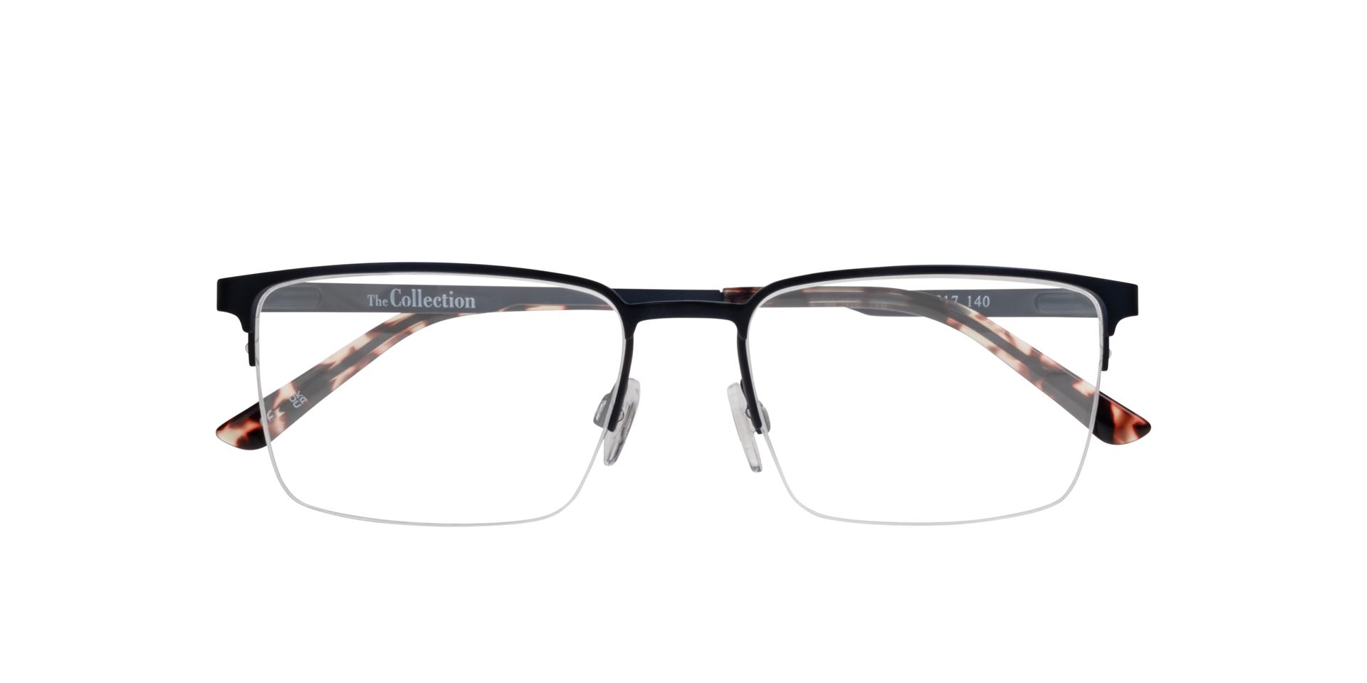 Hector Matte Navy MetalEyeglass Frames for Glasses Direct, Closed View