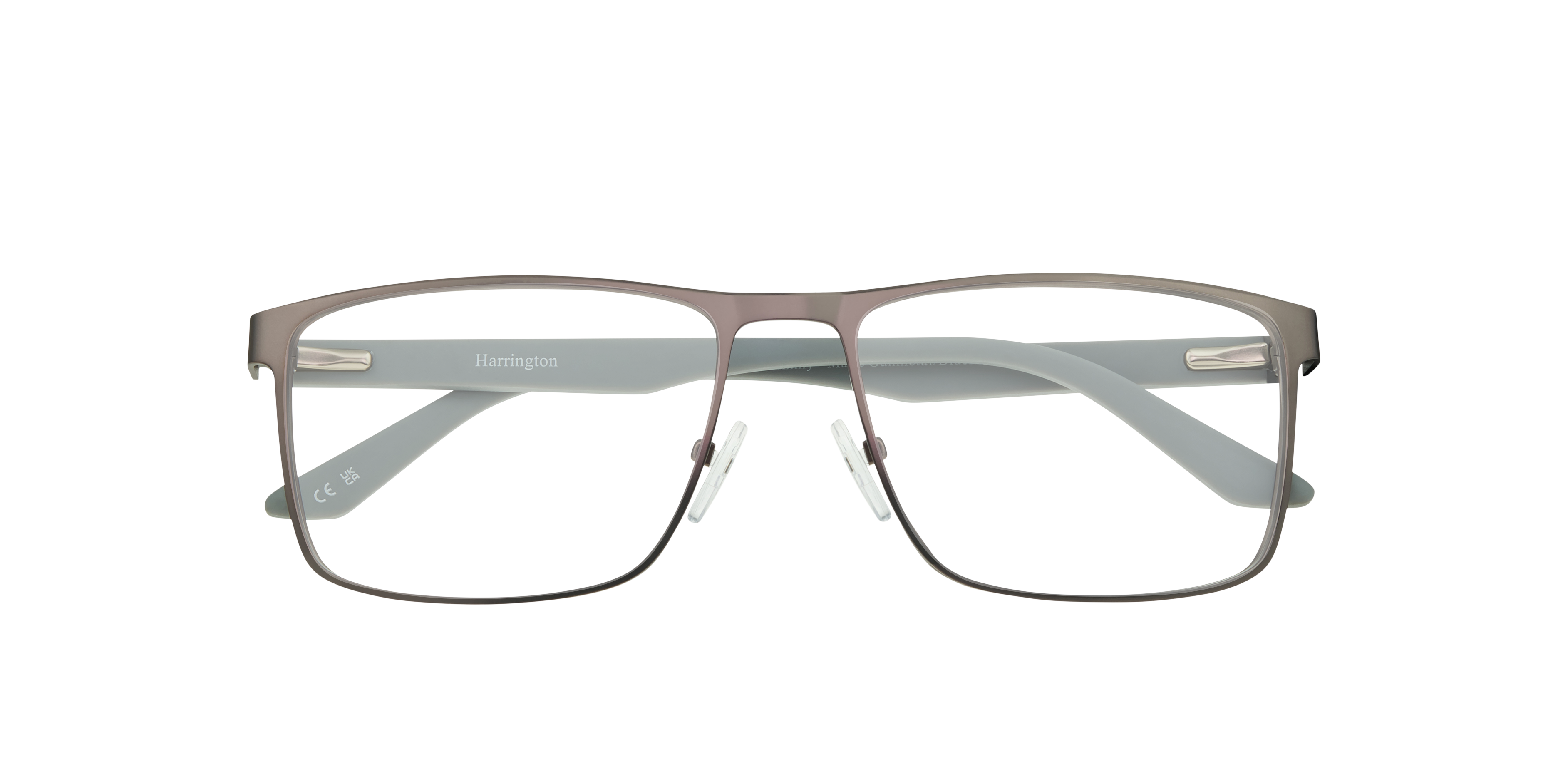 Jimmy Matte Gunmetal  &  Black MetalEyeglass Frames for Glasses Direct, Closed View