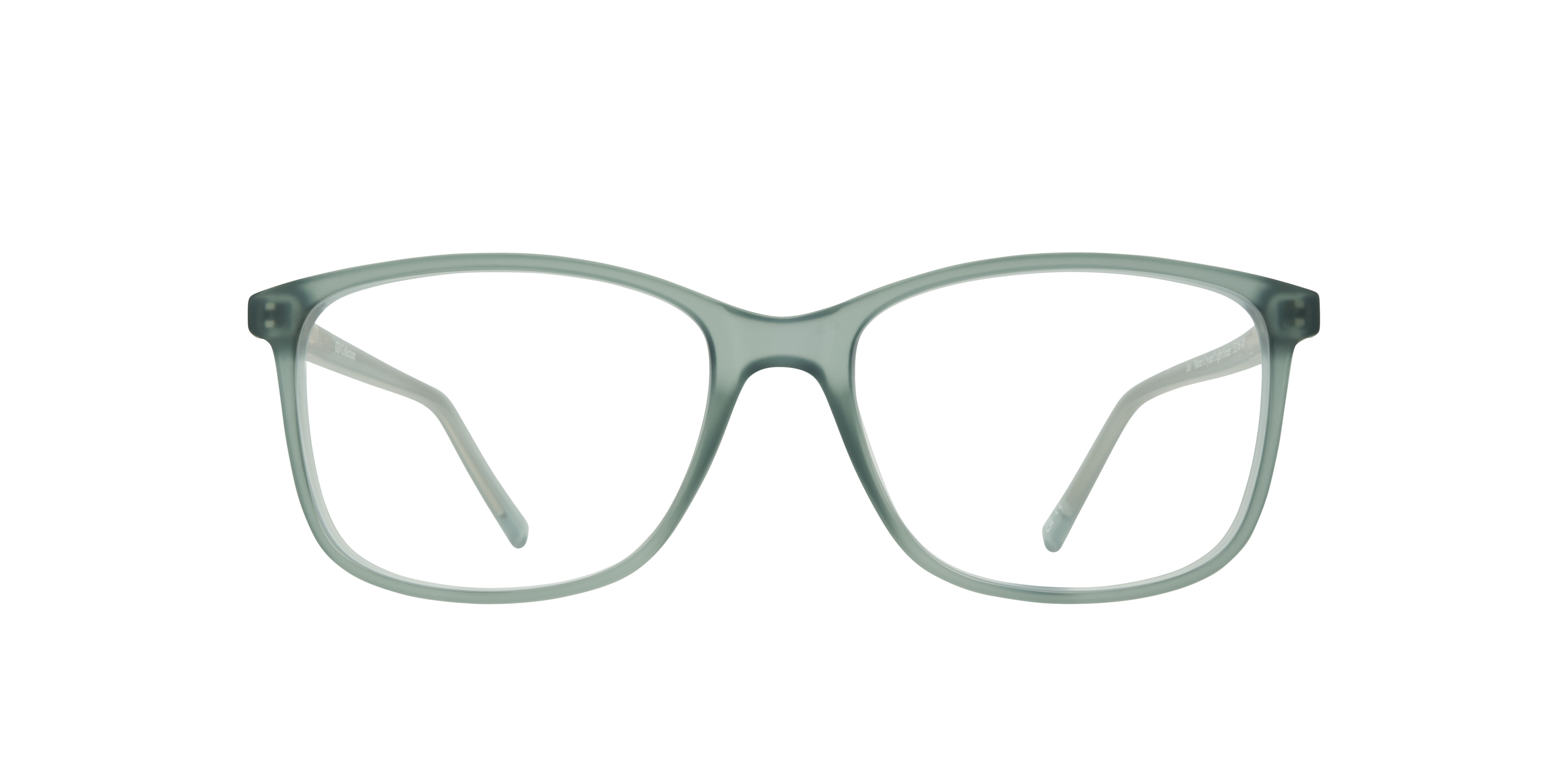 Jax Matte Crystal Light Green PlasticEyeglass Frames for Glasses Direct, Front View
