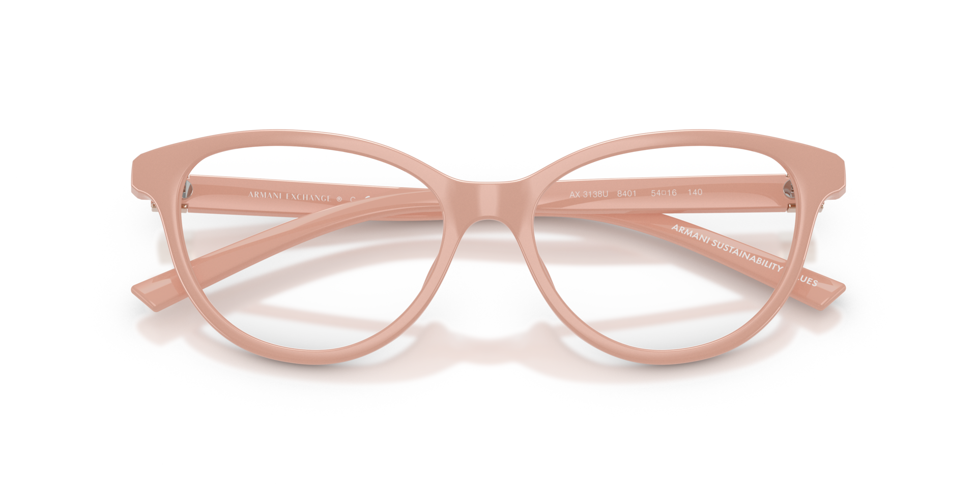 AX3138U Nude Beige PlasticEyeglass Frames for Glasses Direct, Closed View