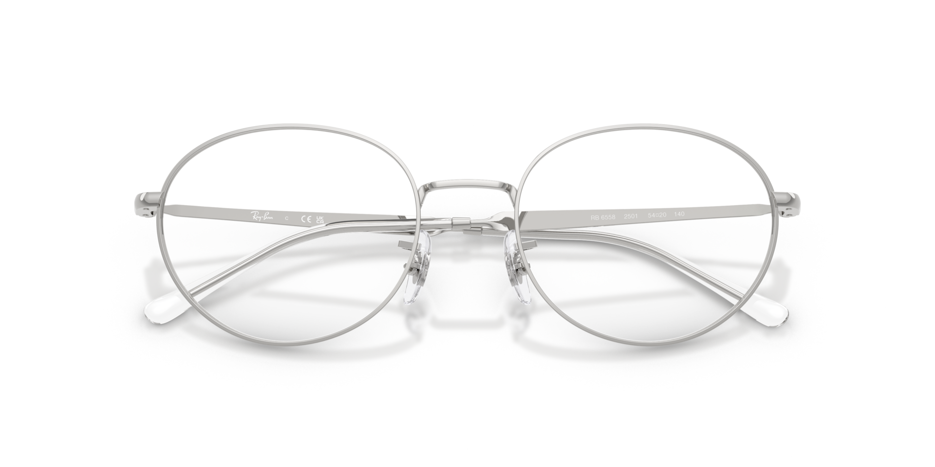 RB6558 Silver MetalEyeglass Frames for Glasses Direct, Closed View