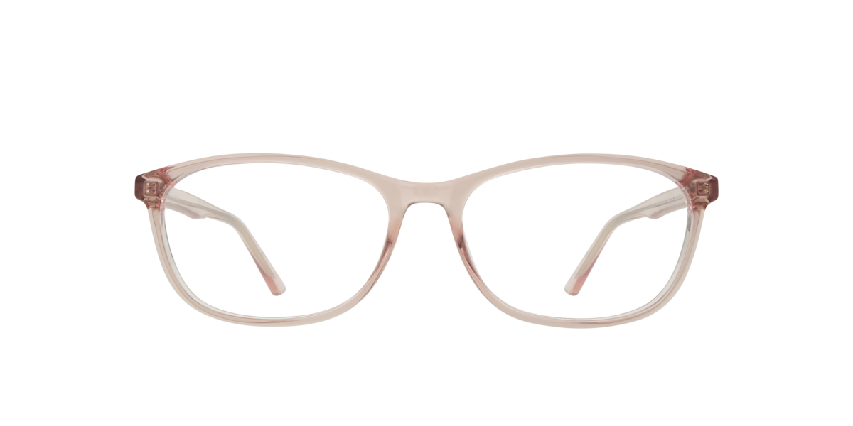 Crystal Light Pink rectangle Plastic eyeglasses Online - Full Rim - Kelby