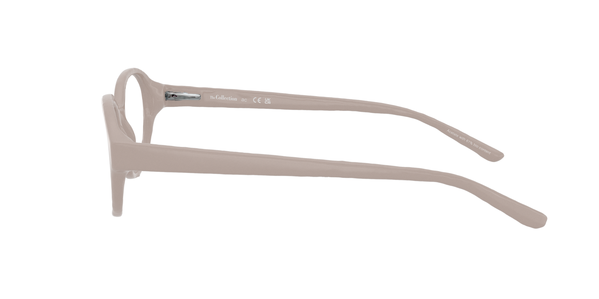 Macey Light Brown AcetateEyeglass Frames for Glasses Direct, Side View