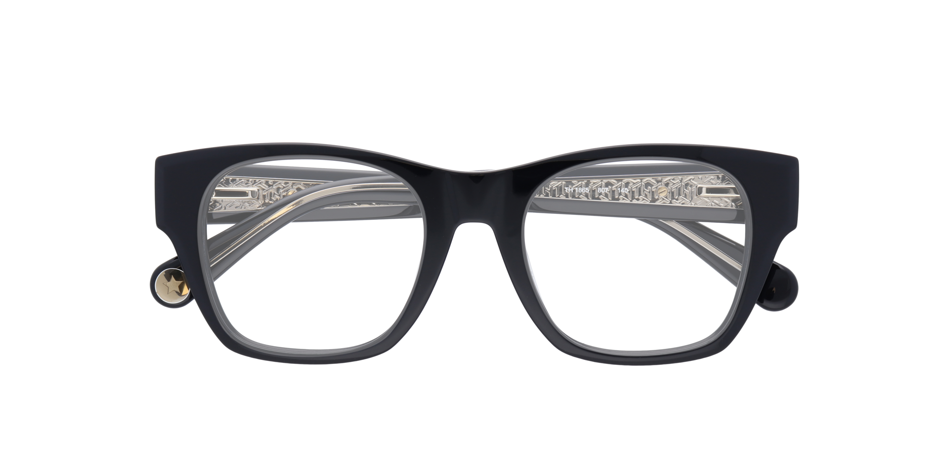 TH 1865 Black AcetateEyeglass Frames for Glasses Direct, Closed View