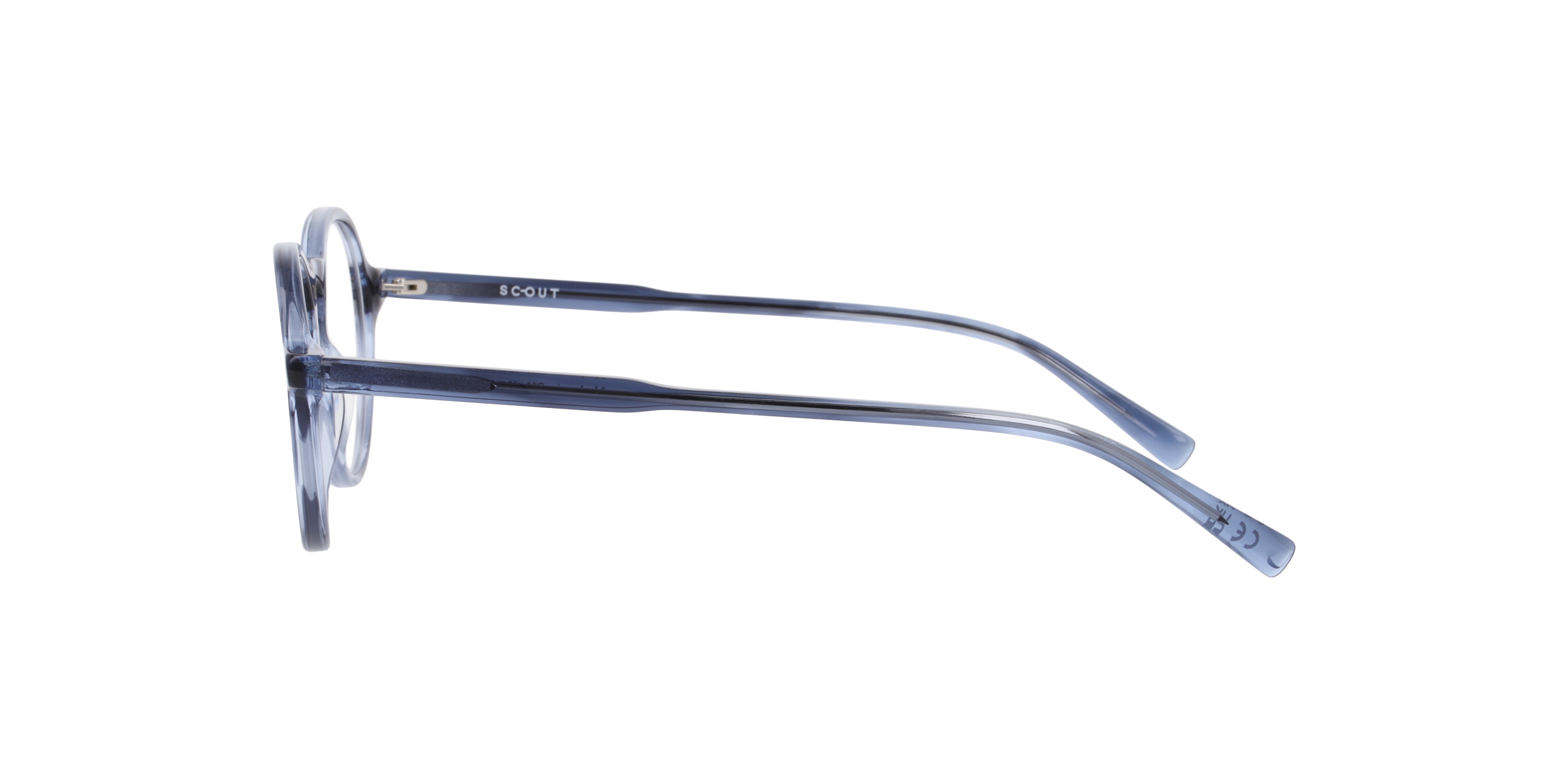 Mackenzie Horn Blue AcetateEyeglass Frames for Glasses Direct, Side View
