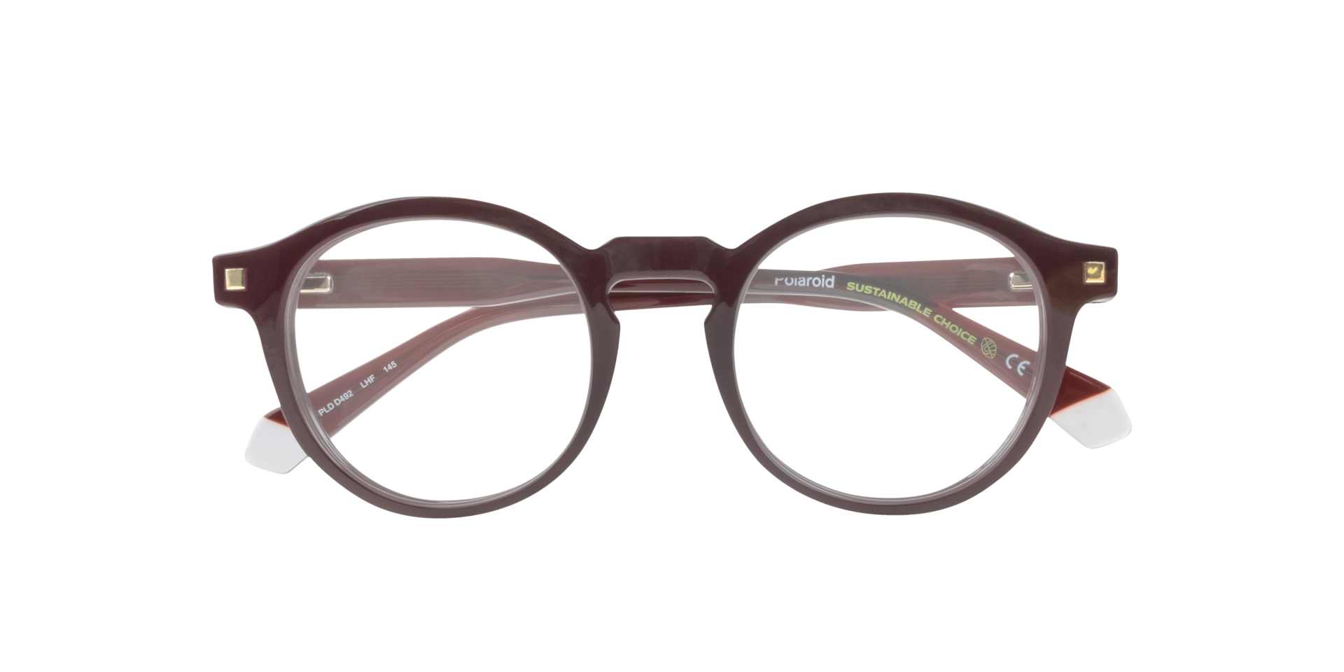 PLD D492 Burgundy PlasticEyeglass Frames for Glasses Direct, Closed View