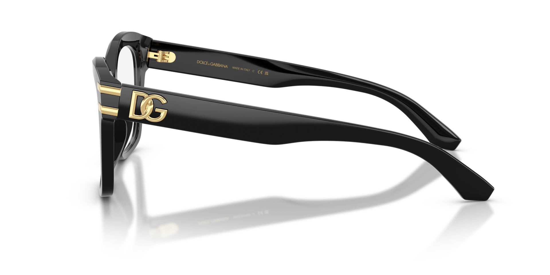 DG3419 Black AcetateEyeglass Frames for Glasses Direct, Side View