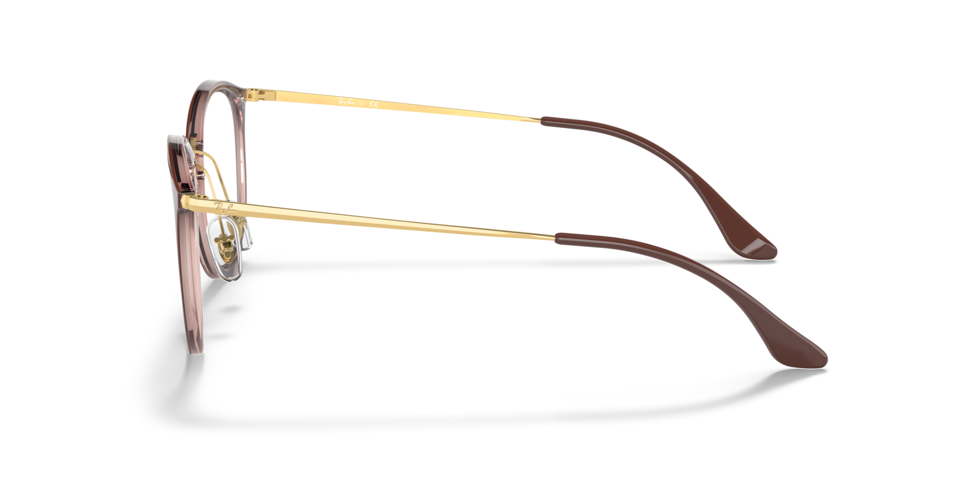 RB7140 Brown PlasticEyeglass Frames for Glasses Direct, Side View