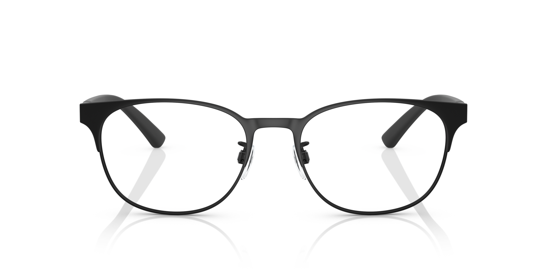EA1139 Matte Black MetalEyeglass Frames for Glasses Direct, Front View