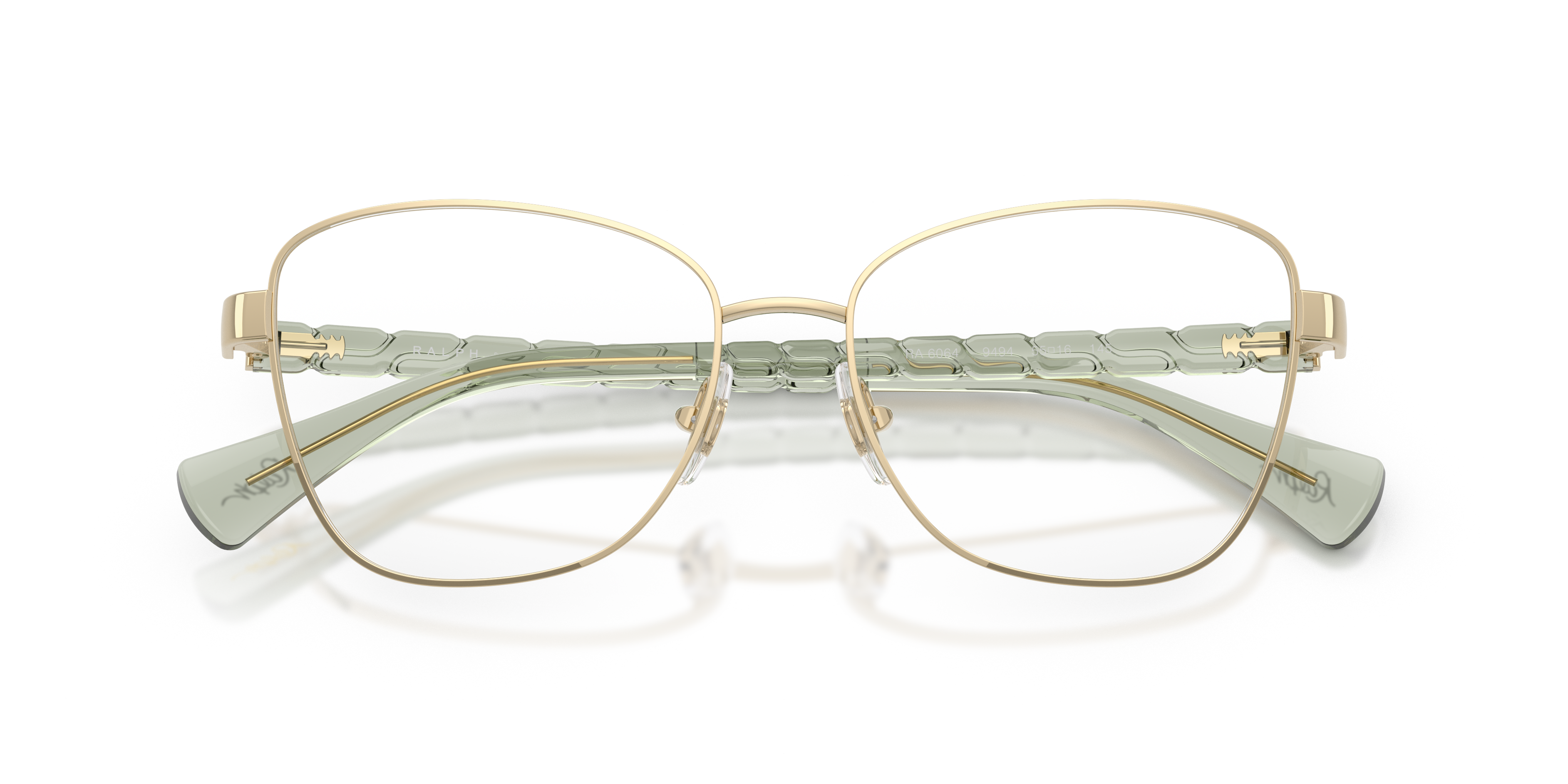 RA6064 Shiny Pale Gold MetalEyeglass Frames for Glasses Direct, Closed View