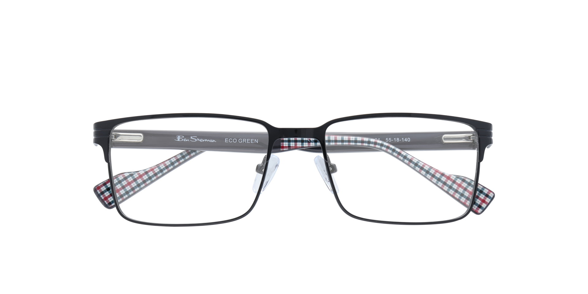 Brook BN Black PlasticEyeglass Frames for Glasses Direct, Closed View