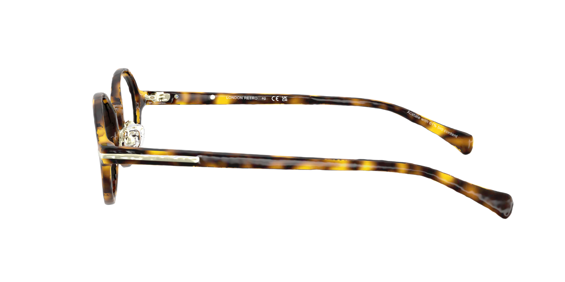 Mortlake Havana AcetateEyeglass Frames for Glasses Direct, Side View