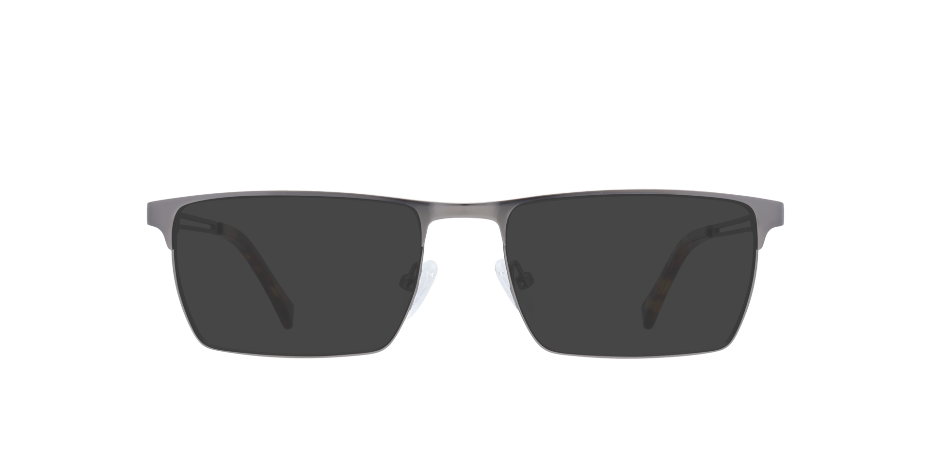 Abraham Matte Gunmetal MetalEyeglass Frames for Glasses Direct, with Tinted Lenses