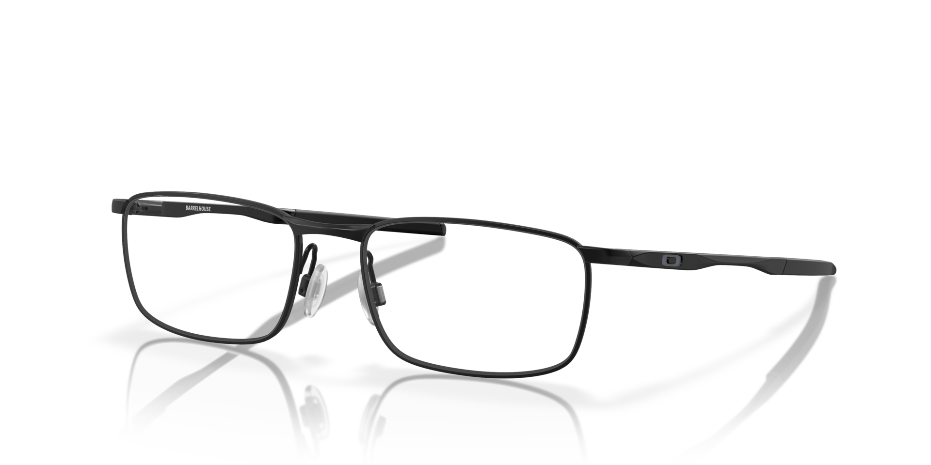 Barrelhouse™ Matte Black MetalEyeglass Frames for Glasses Direct, Angle View