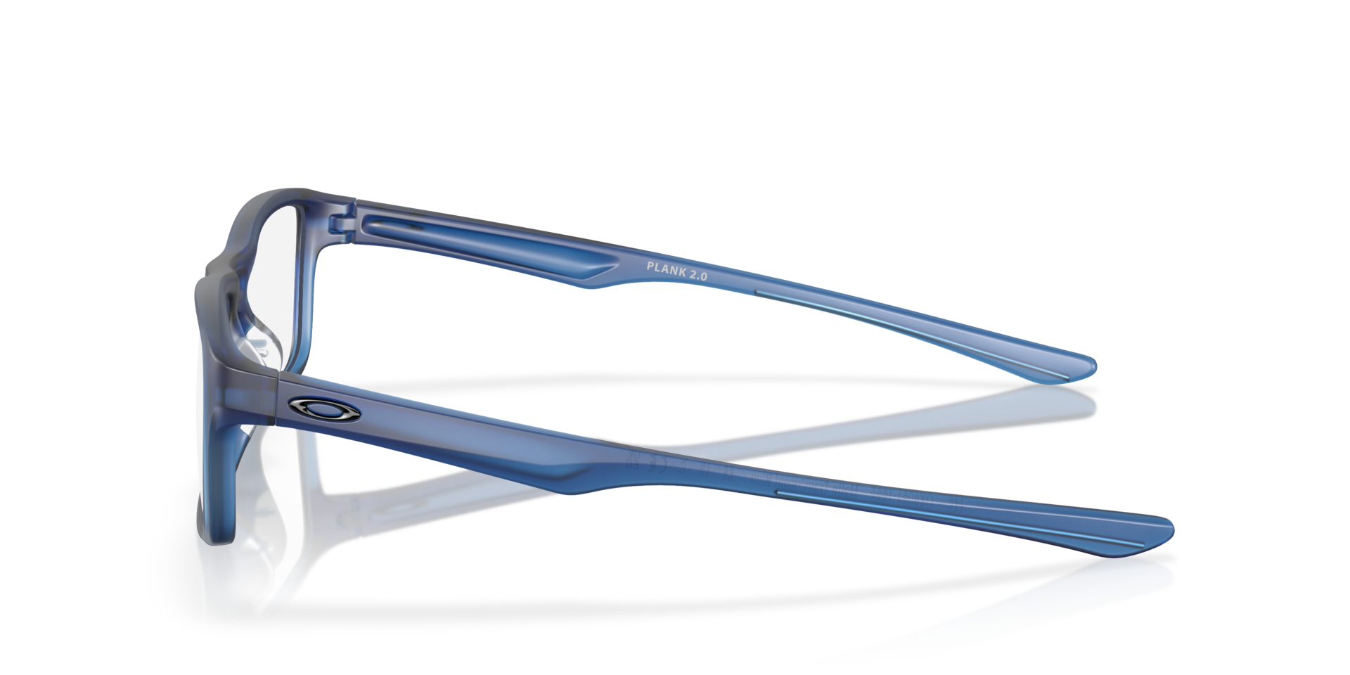Plank 2.0 Matte Translucent Blue PlasticSunglass Frames for Glasses Direct, Side View