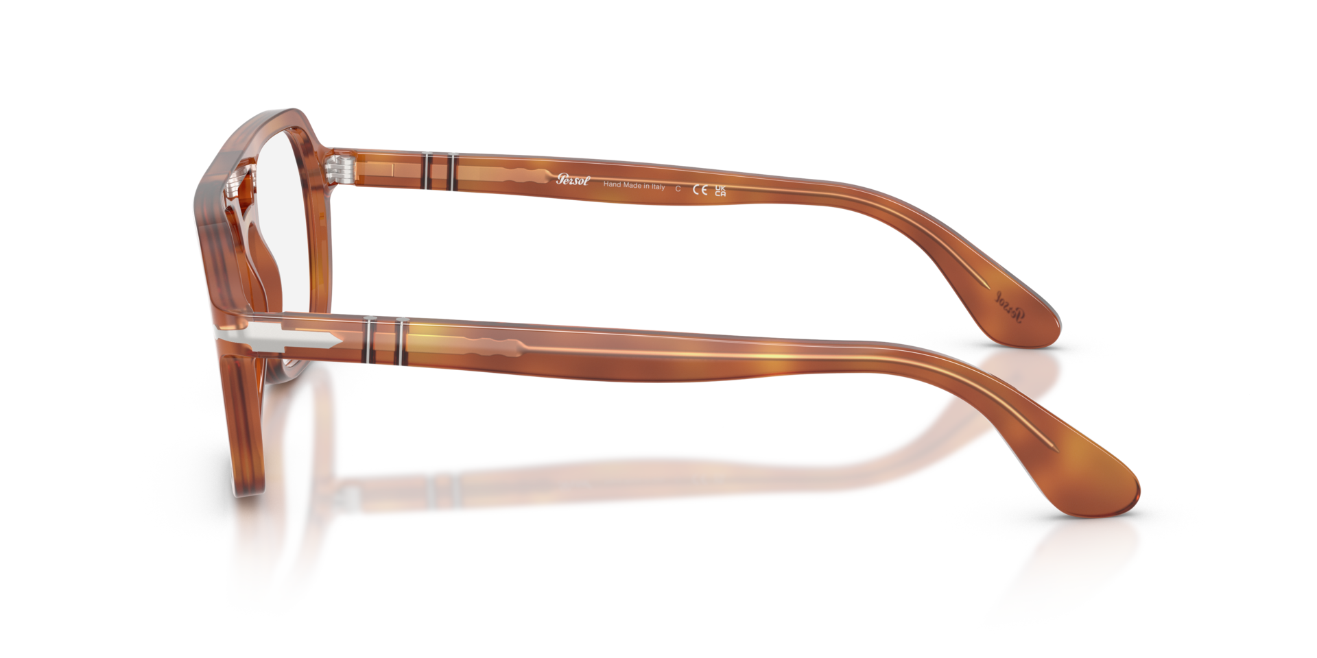 PO3394V Terra Di Siena AcetateEyeglass Frames for Glasses Direct, Side View