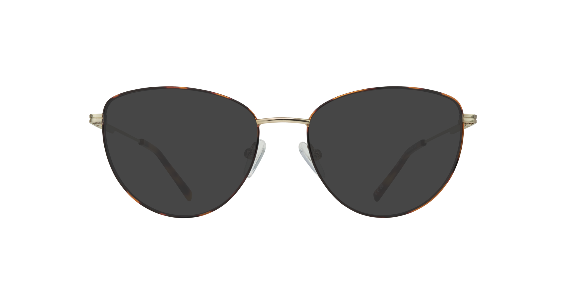 Janey Shiny Gold & Havana MetalEyeglass Frames for Glasses Direct, with Tinted Lenses