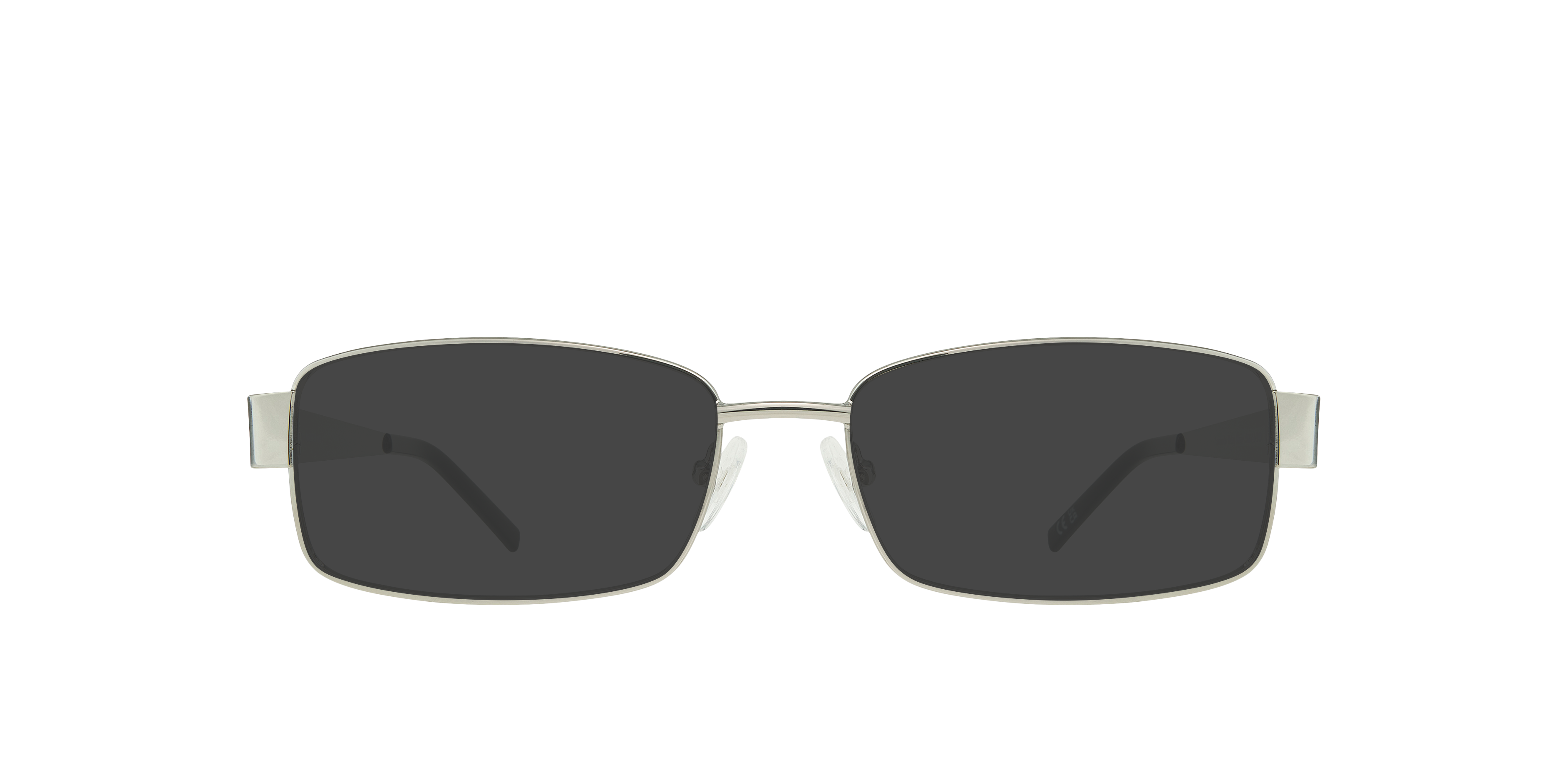 Leonardo Shiny Silver MetalEyeglass Frames for Glasses Direct, with Tinted Lenses