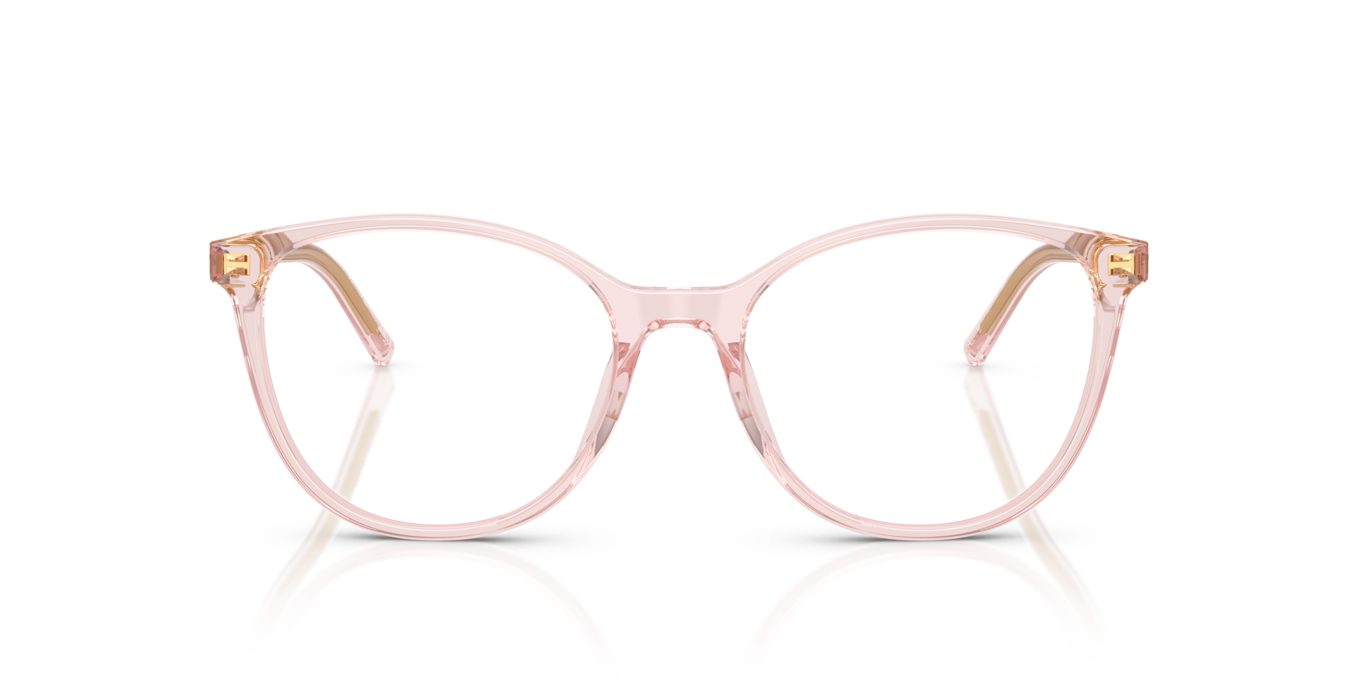 DG3425 Transparent Rose AcetateEyeglass Frames for Glasses Direct, Front View