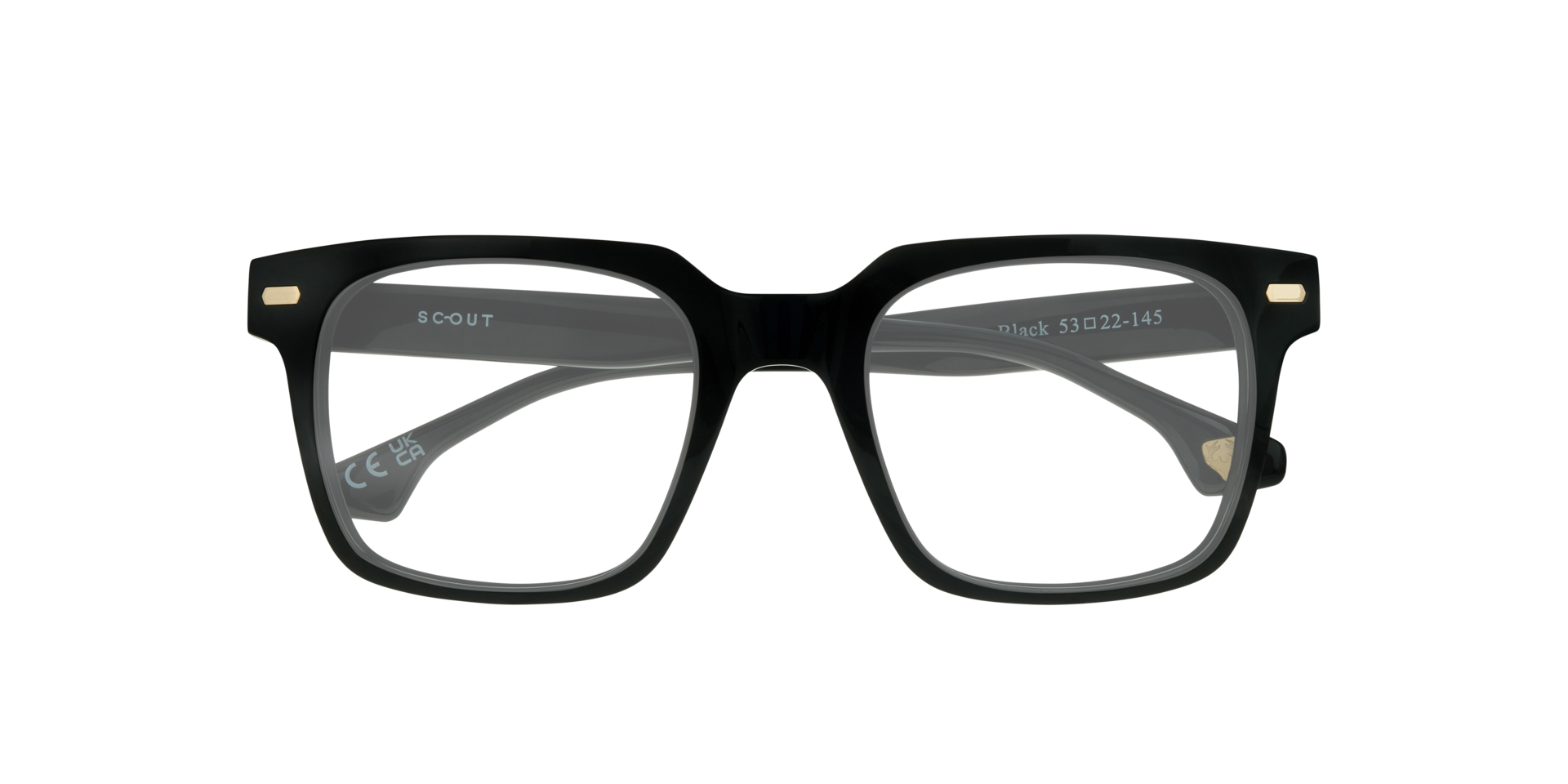 Kavon Black AcetateEyeglass Frames for Glasses Direct, Closed View