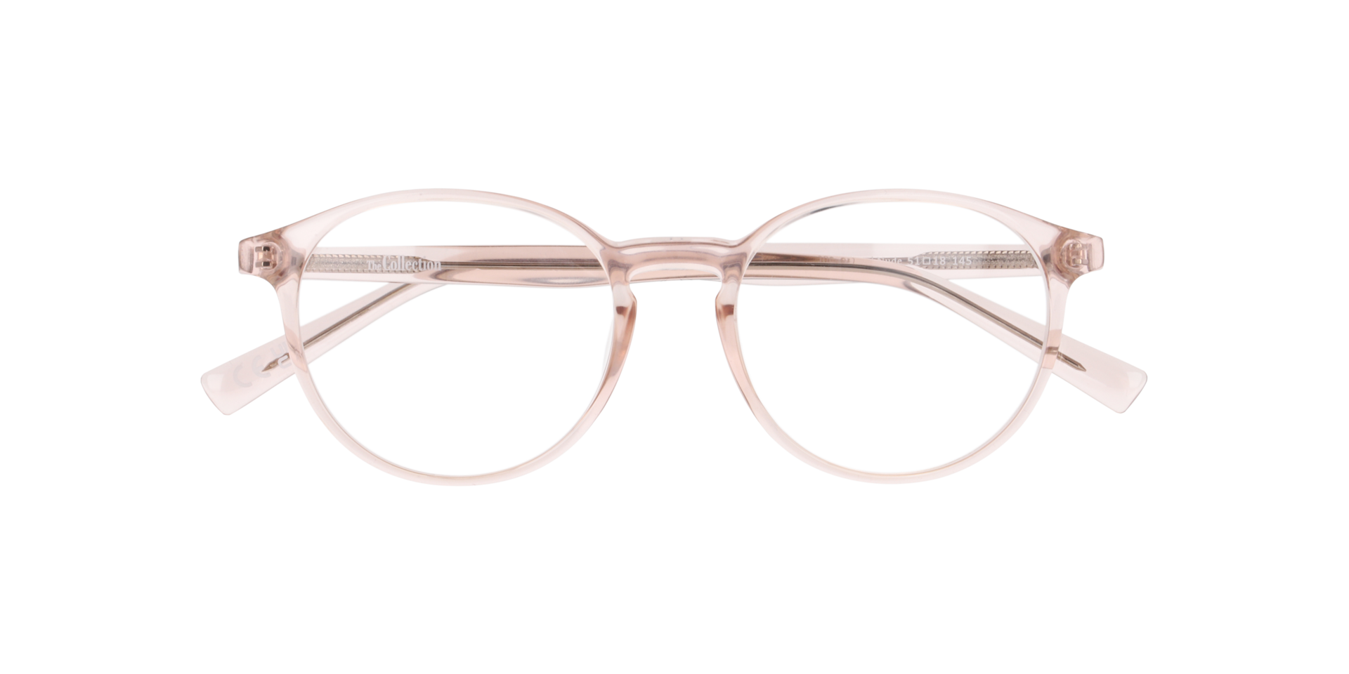 Joe Transparent Nude PlasticEyeglass Frames for Glasses Direct, Closed View