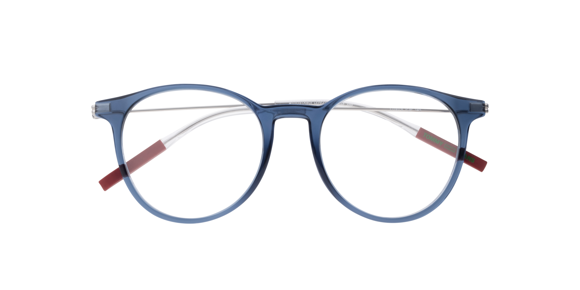 TJ 0078 Blue Silver PlasticEyeglass Frames for Glasses Direct, Closed View