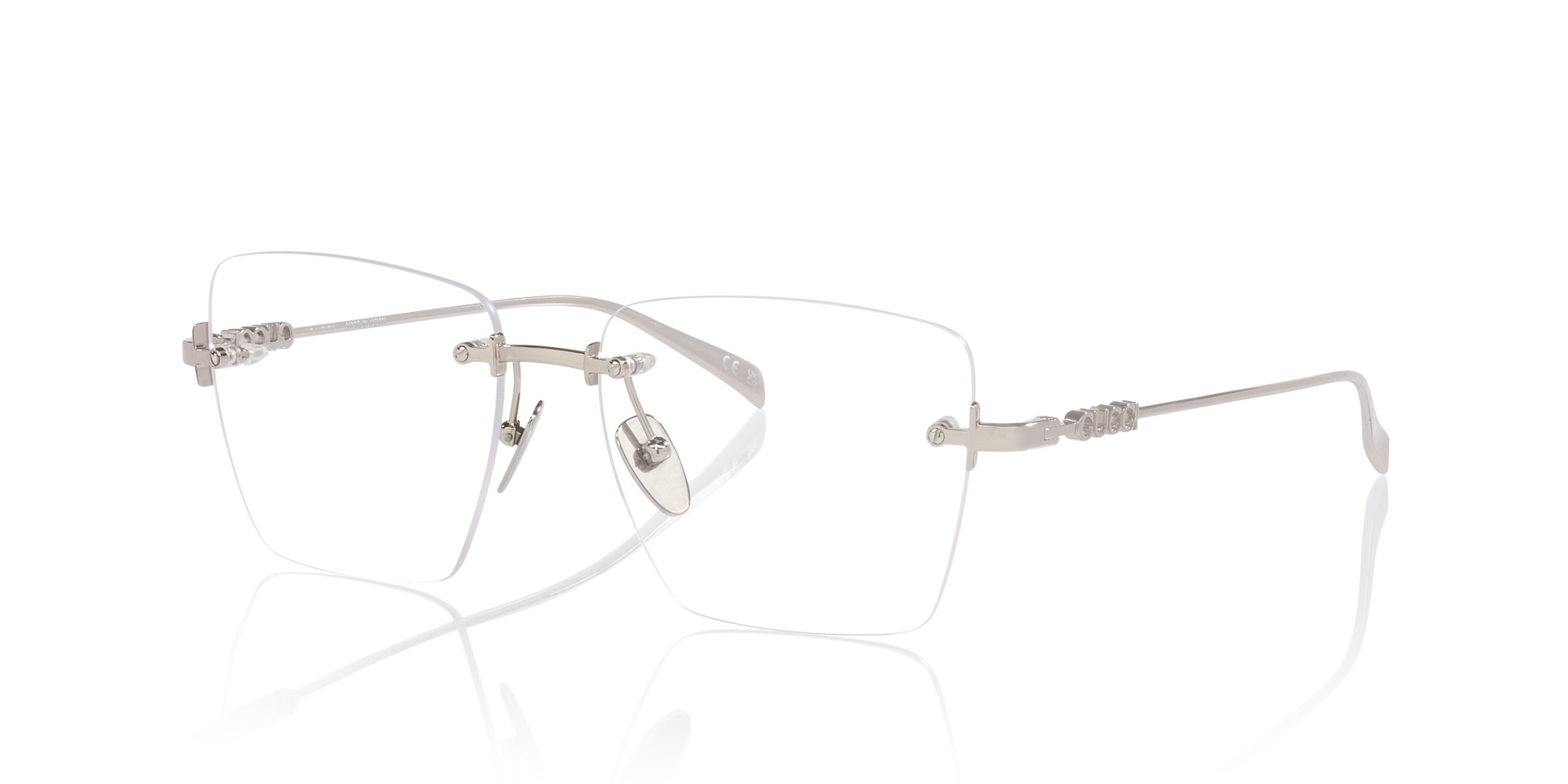 GG1938O Silver MetalEyeglass Frames for Glasses Direct, Angle View