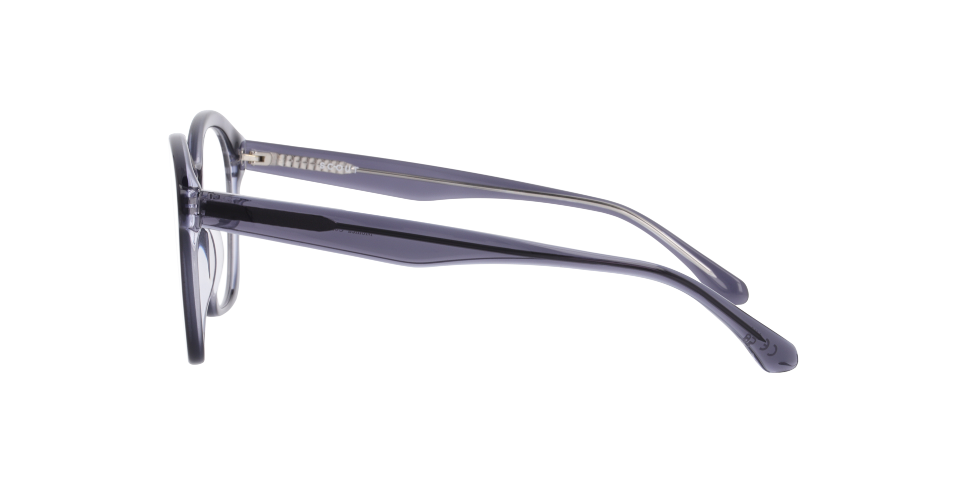 Monica Grey On Crystal AcetateEyeglass Frames for Glasses Direct, Side View