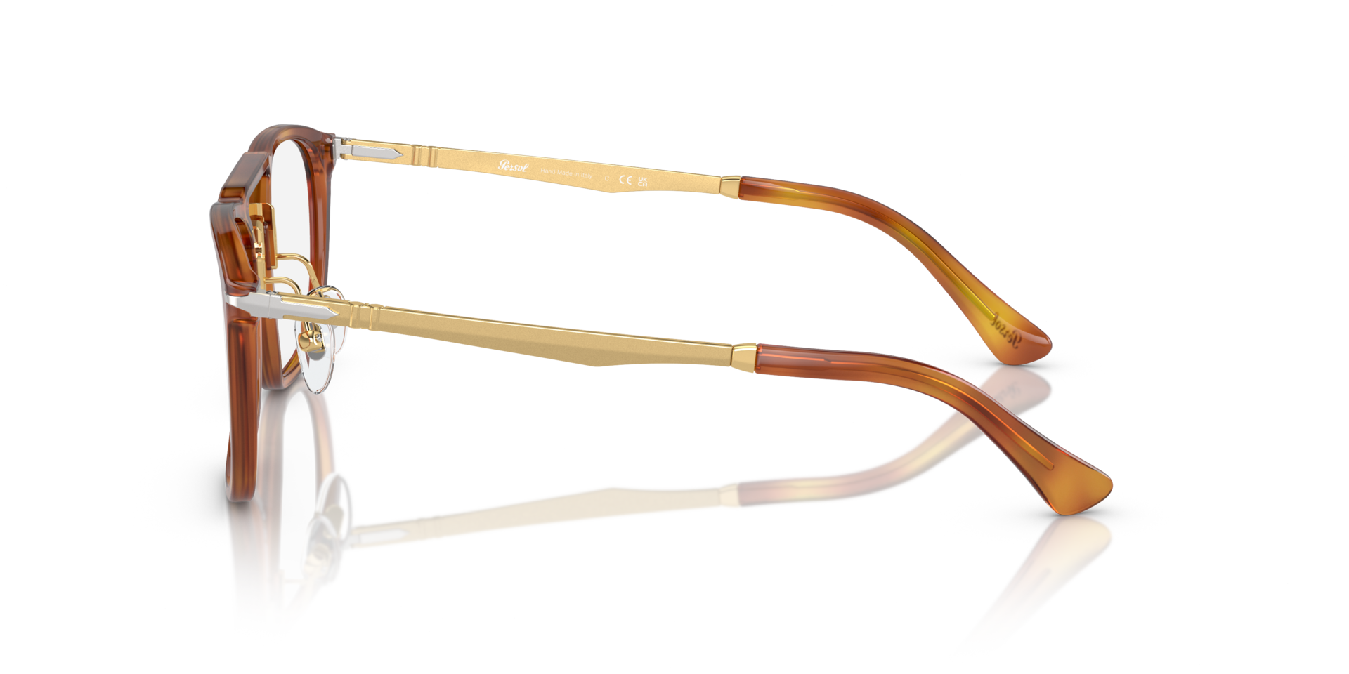 PO3265V Terra Di Siena AcetateEyeglass Frames for Glasses Direct, Side View