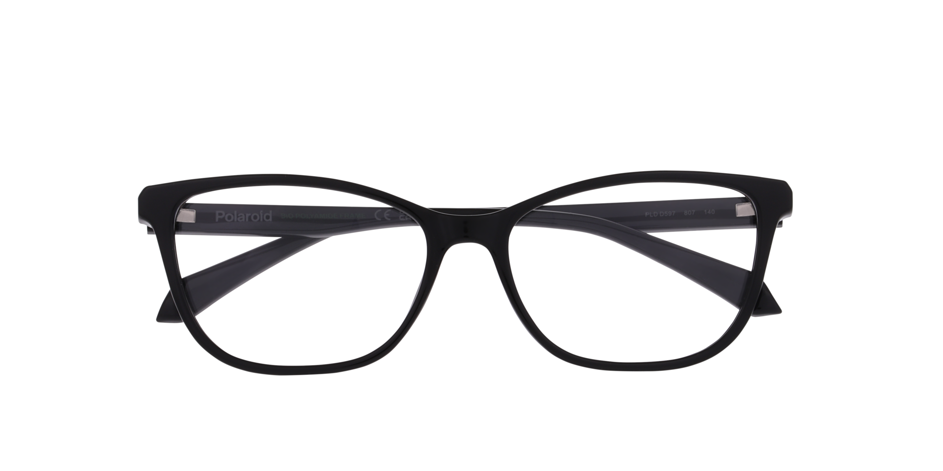 PLD D597 Black PlasticEyeglass Frames for Glasses Direct, Closed View