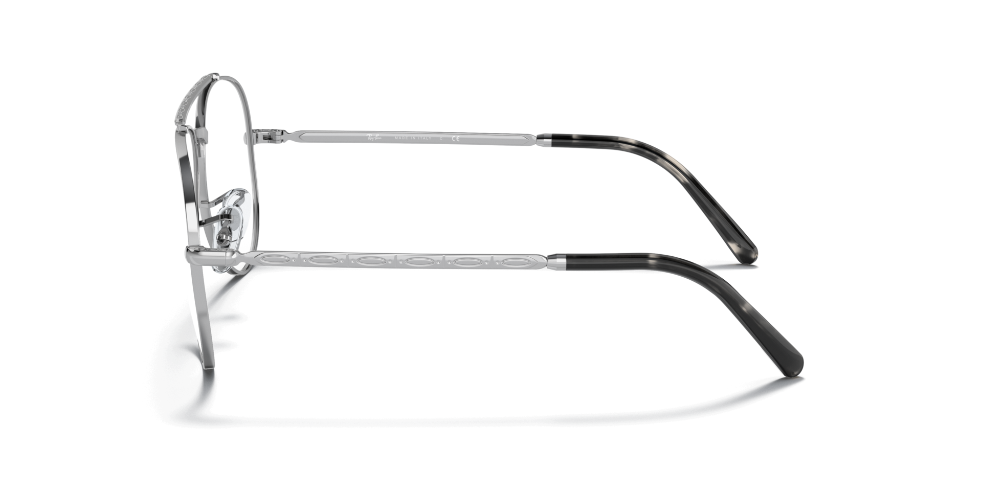 New Aviator Optics Silver MetalEyeglass Frames for Glasses Direct, Side View