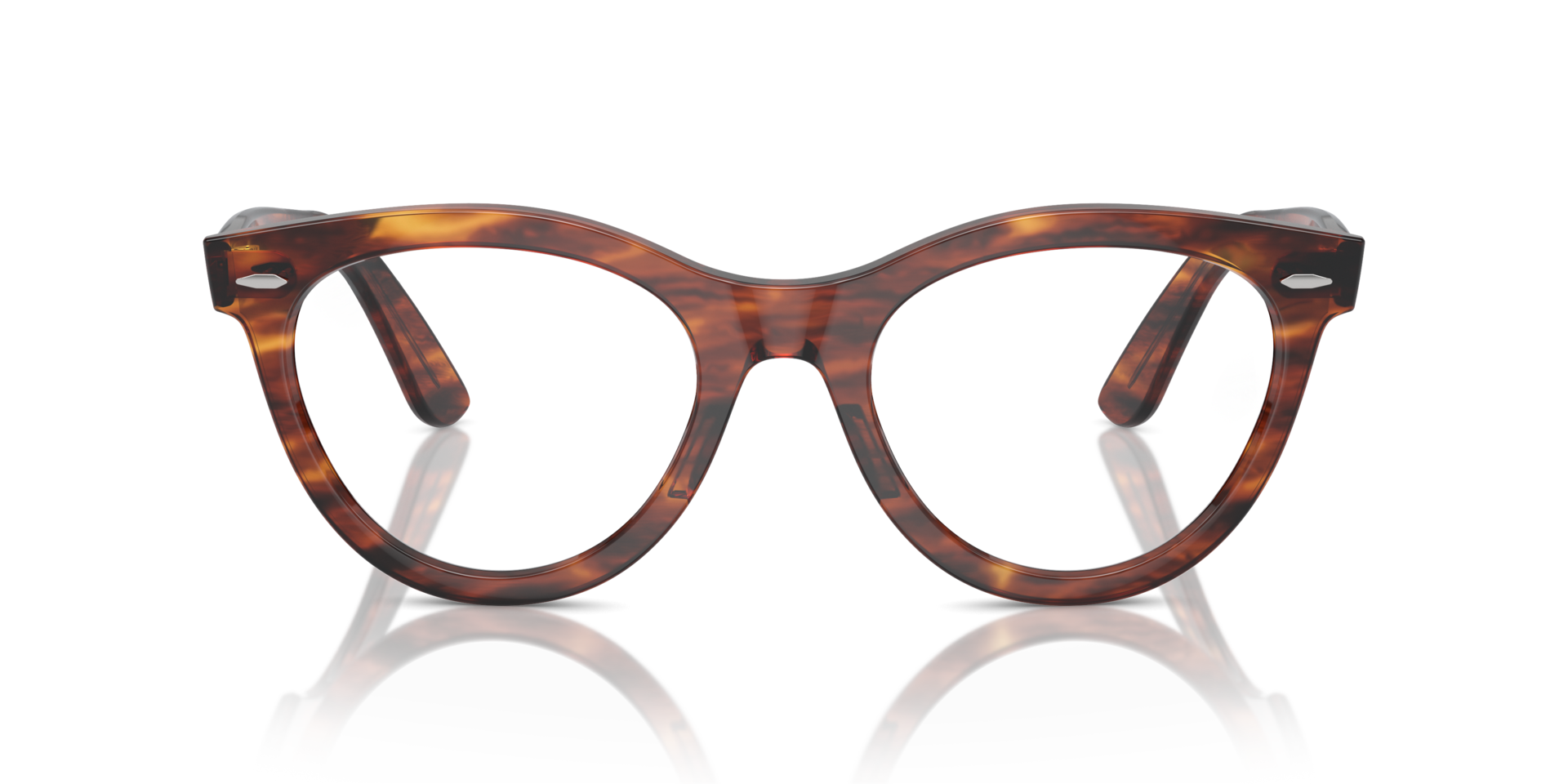 RB2241V Striped Havana PlasticEyeglass Frames for Glasses Direct, Front View