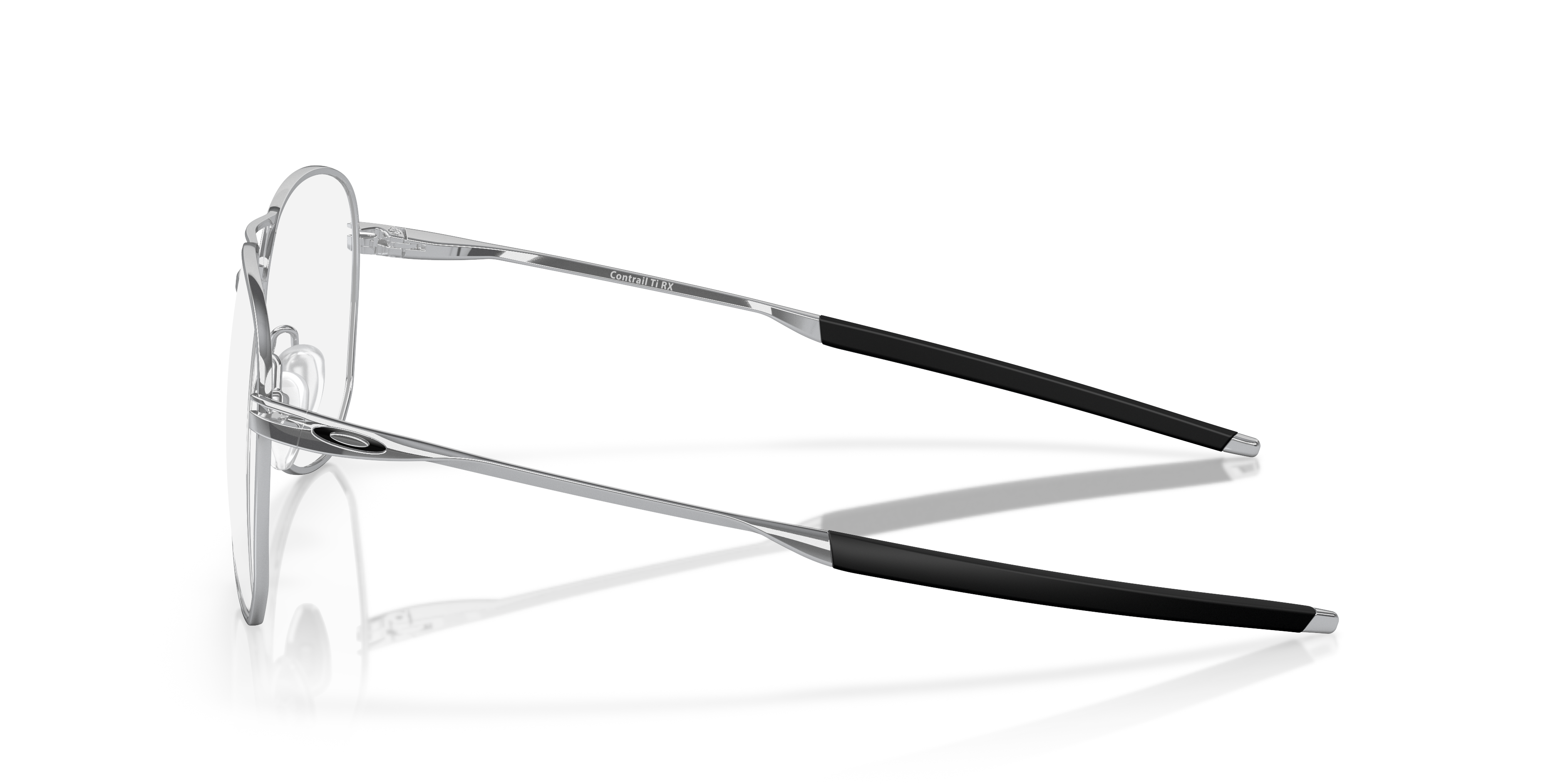 Contrail TI Polished Chrome TitaniumEyeglass Frames for Glasses Direct, Side View