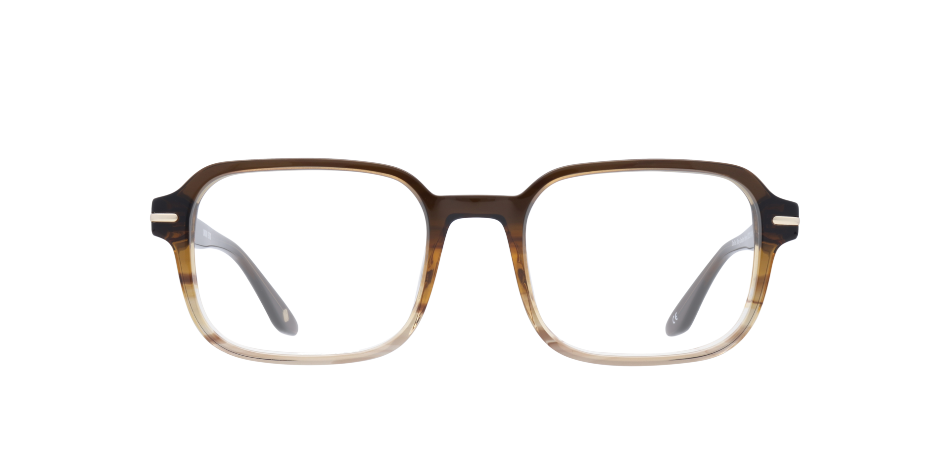 Dollis Shiny Gradient Brown AcetateEyeglass Frames for Glasses Direct, Front View