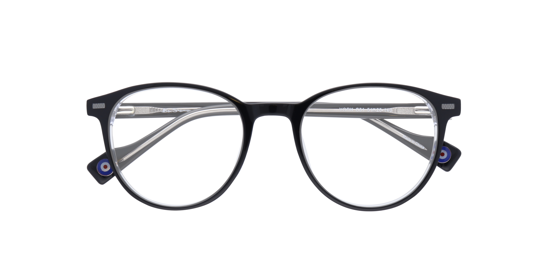 York Black MetalEyeglass Frames for Glasses Direct, Closed View