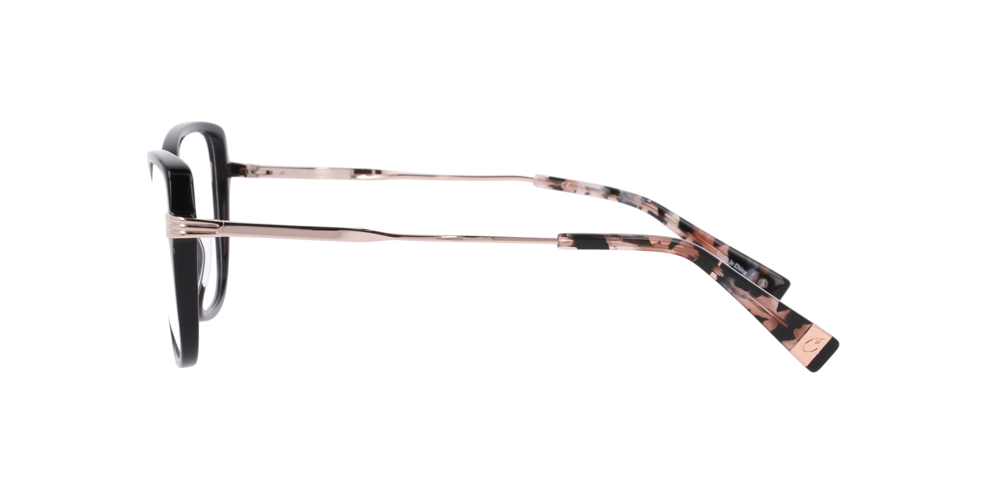 Cuwendi Black AcetateEyeglass Frames for Glasses Direct, Side View