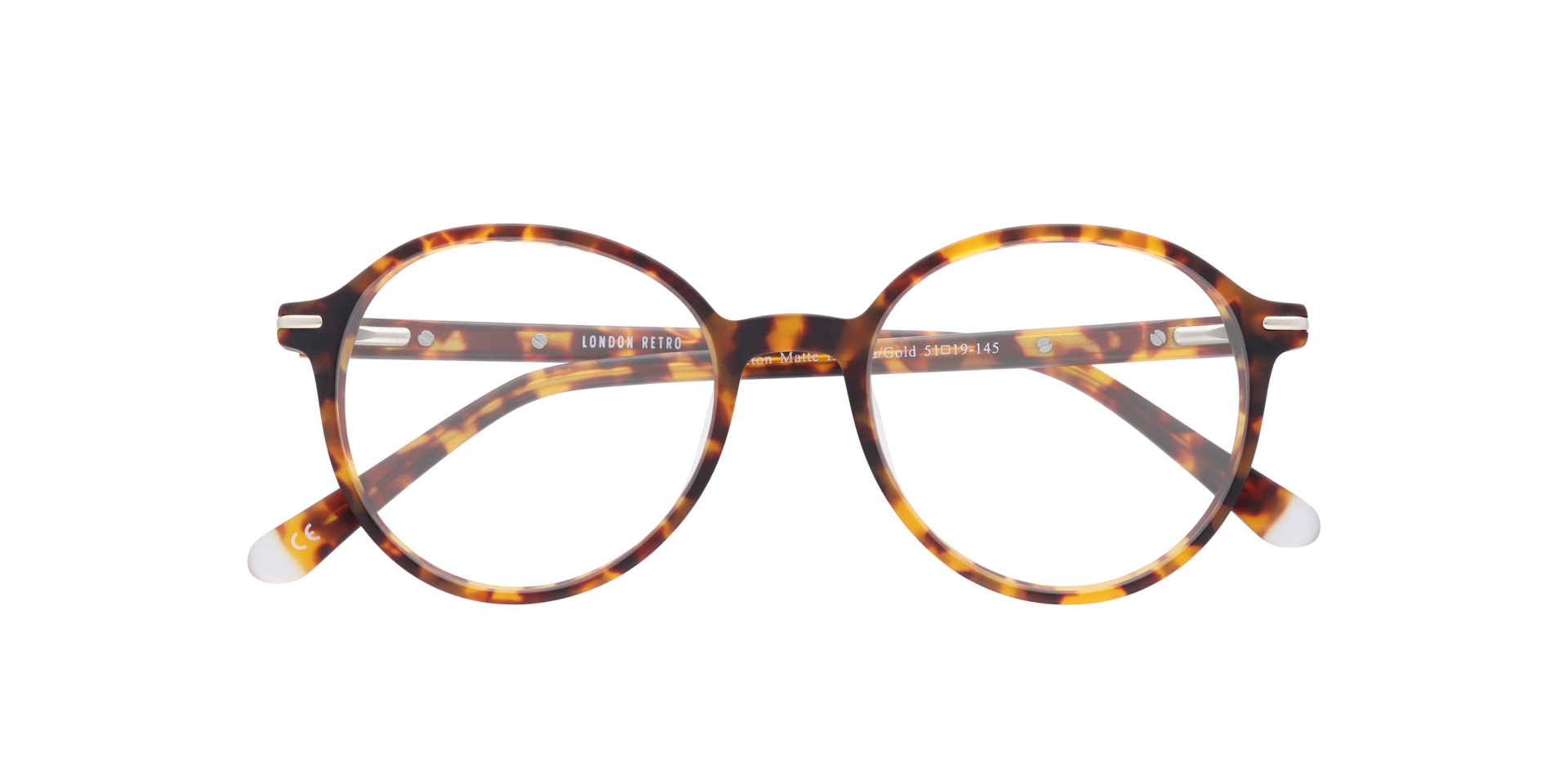 Beckton Matte Havana & Gold AcetateEyeglass Frames for Glasses Direct, Closed View